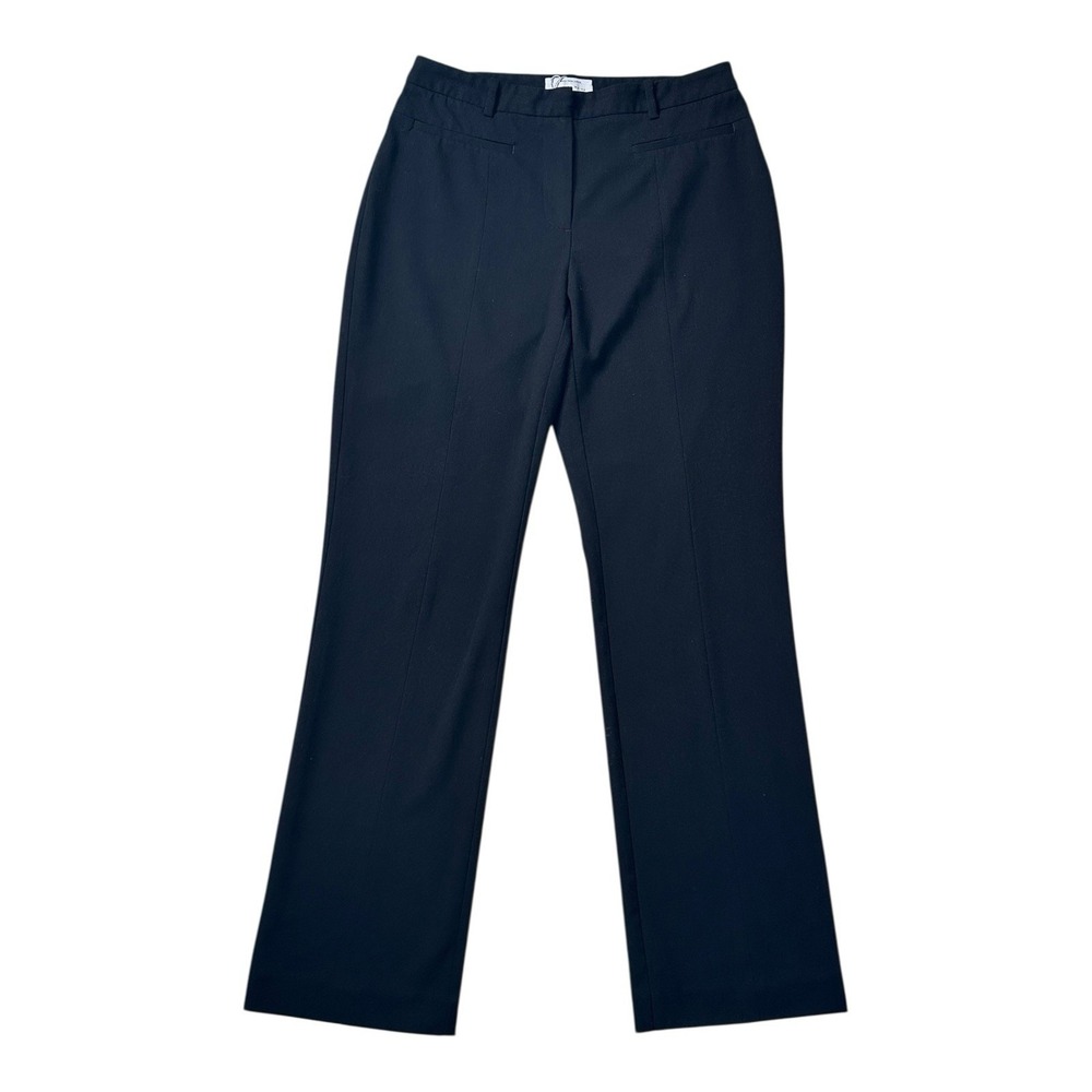 Veronika Maine Women's Black Pants AU 10 Straight Leg Workwear Europe Fabric